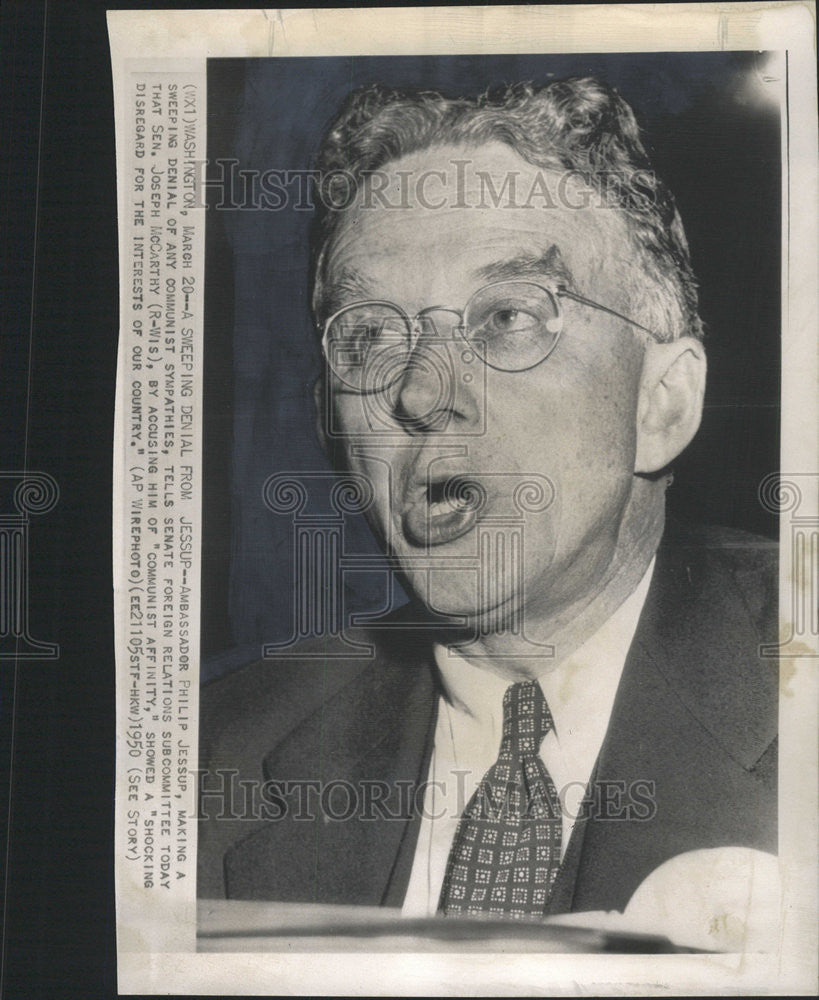 1950 Press Photo Ambassador Philip Jessup, Senate Foreign Relations Committee - Historic Images