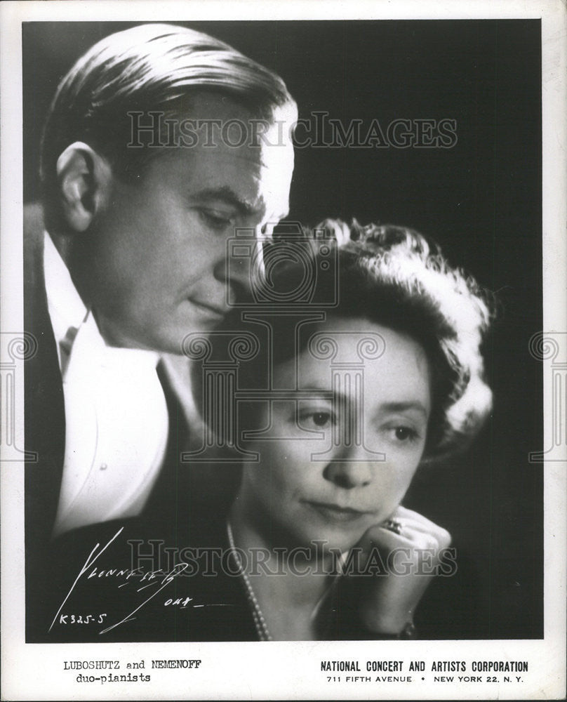 1953 Press Photo Piano Duo Luboshutz Nemenoff National Concert Artists - Historic Images