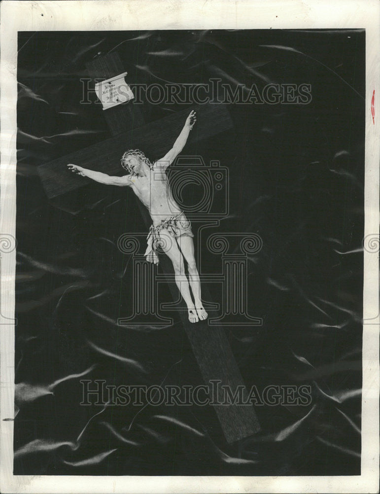 1959 Press Photo Make-It-Yourself Crucifix @ Chicago Hobby Show N  Sherman Hotel - Historic Images