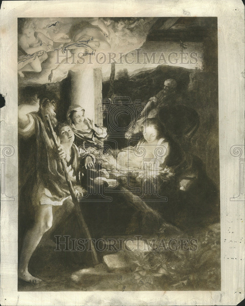 1930 Press Photo Nativity Or Holy Night By Correggio - Historic Images