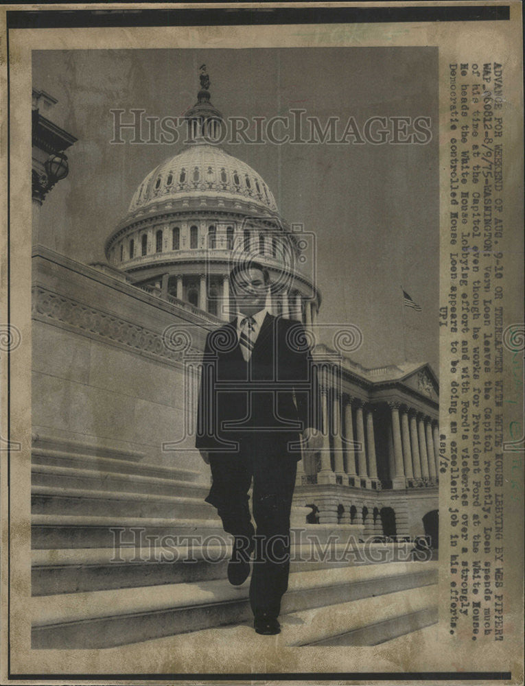 1975 Press Photo Vern Loen Capitol - Historic Images