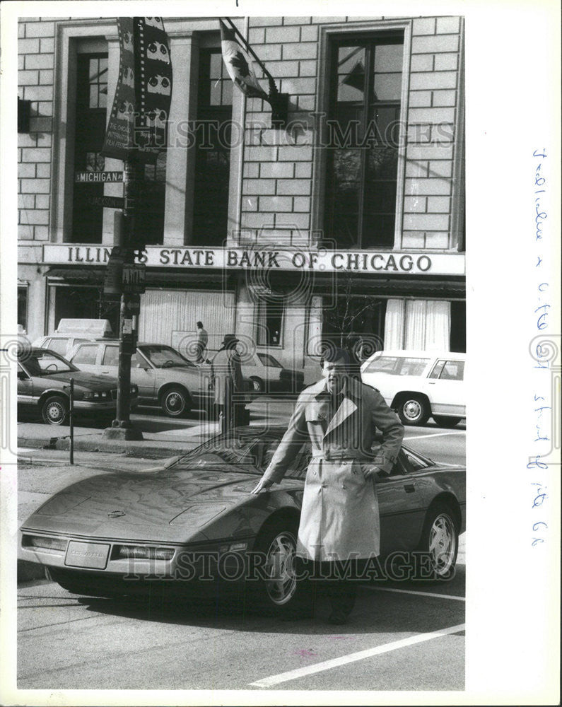 1987 Press Photo Sun-Times writer Dan Jedlicka start Route 66 - Historic Images