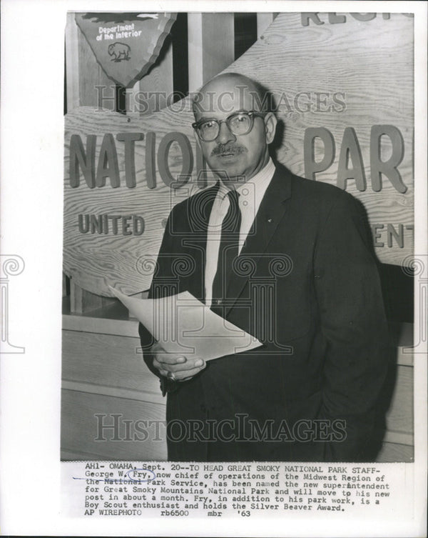 1963 Press Photo Great Smoky National park Staff George Fry Midwest ...