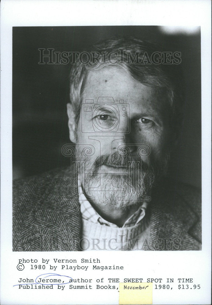 1980 Press Photo JOHN JEROME AMERICAN WRITER AUTHOR - Historic Images