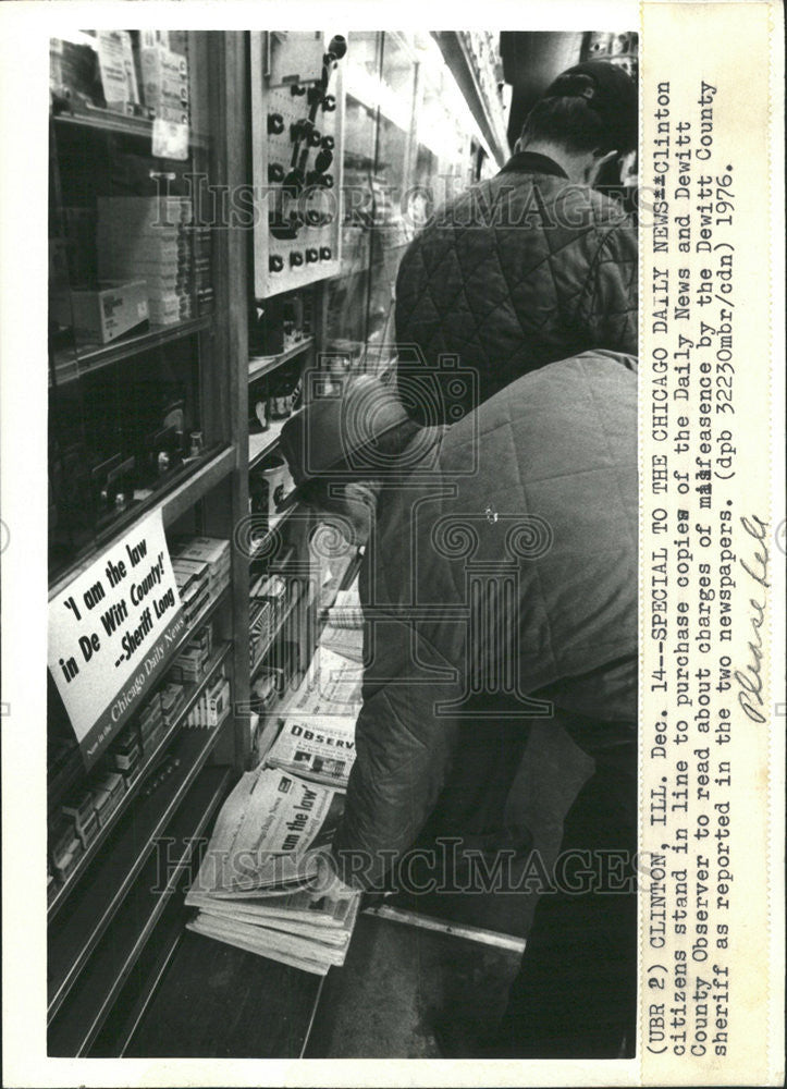 1976 Press Photo Clinton County Sheriff Keith Logan - Historic Images