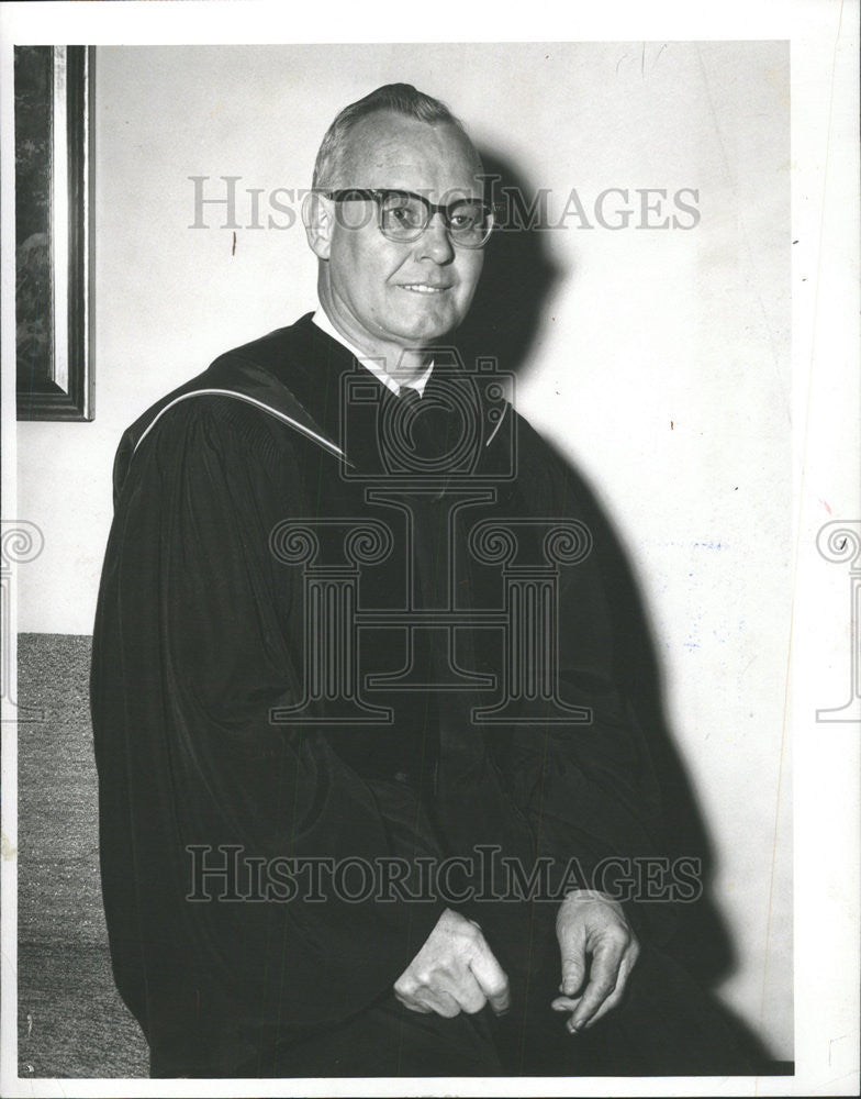 1961 Press Photo Rev Simon C Jepson Smiling N Elmwood Park Presbyterian Church - Historic Images