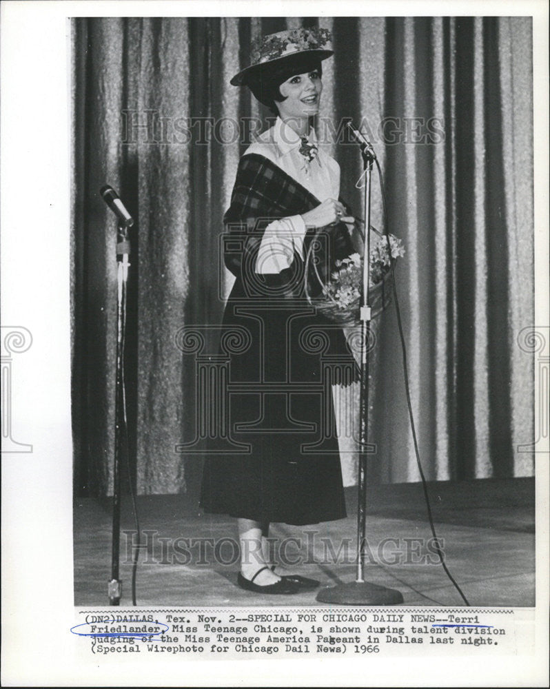 1966 Press Photo Terri Friedlander Miss Teenage Chicago pageant - Historic Images