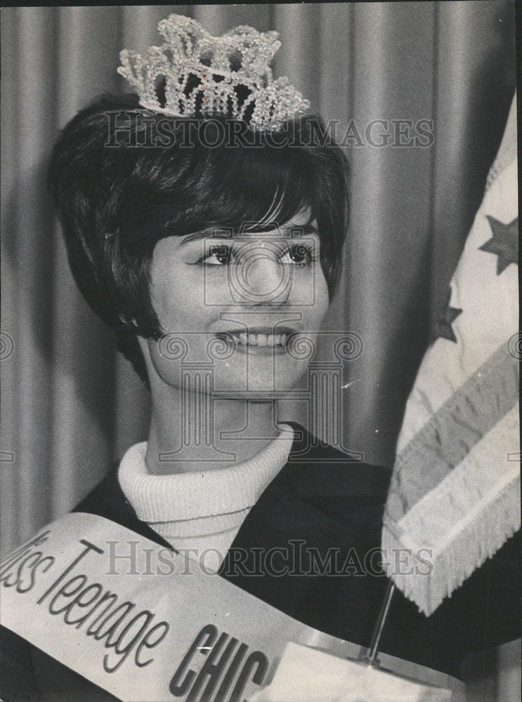 1966 Press Photo Terru Frienlander Miss Teenage Chicago - Historic Images