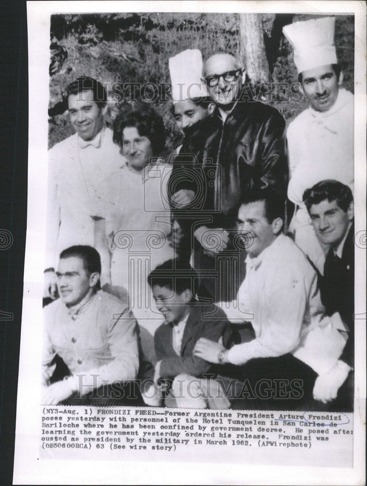 1962 Press Photo President Arture Frondizi San Carles DE Bariloche - Historic Images