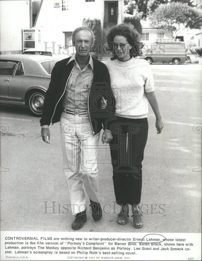 1972 Press Photo Ernest Lehman Writer Producer Director Karen Black Actress - Historic Images