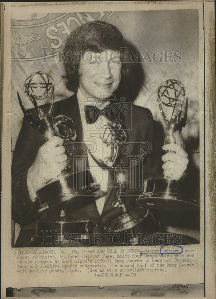 1971 Press Photo George LeMaire/Producer/Hamlet/Emmy Award - Historic Images