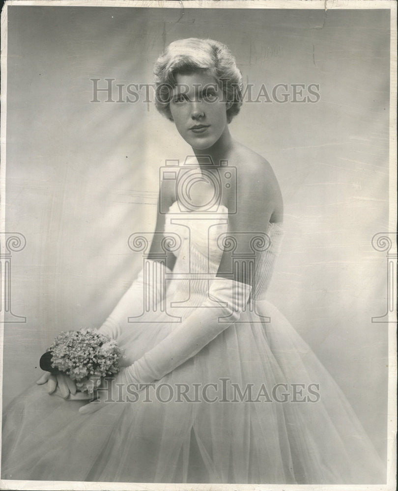 1952 Press Photo Ann Peterkin married George Lemmon - Historic Images