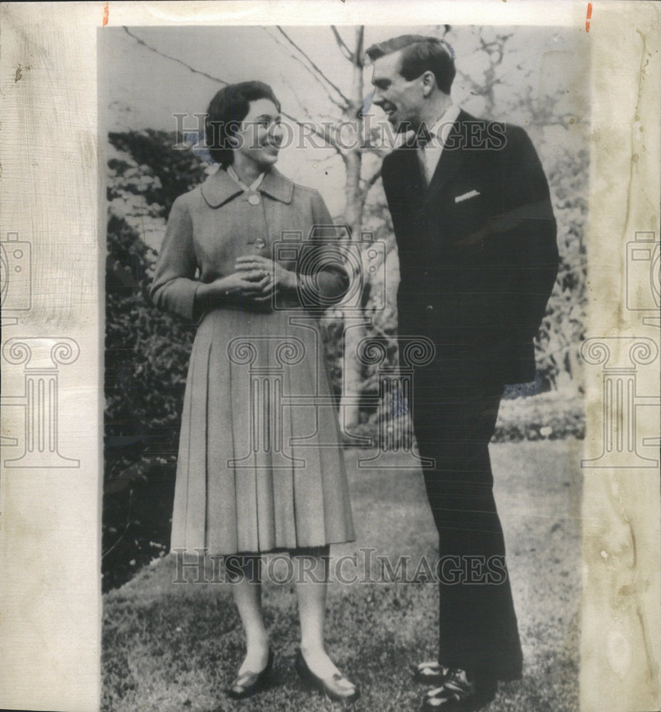 1960 Press Photo Princess Margaret Britain Fiancee Anthony Armstrong Jones - Historic Images