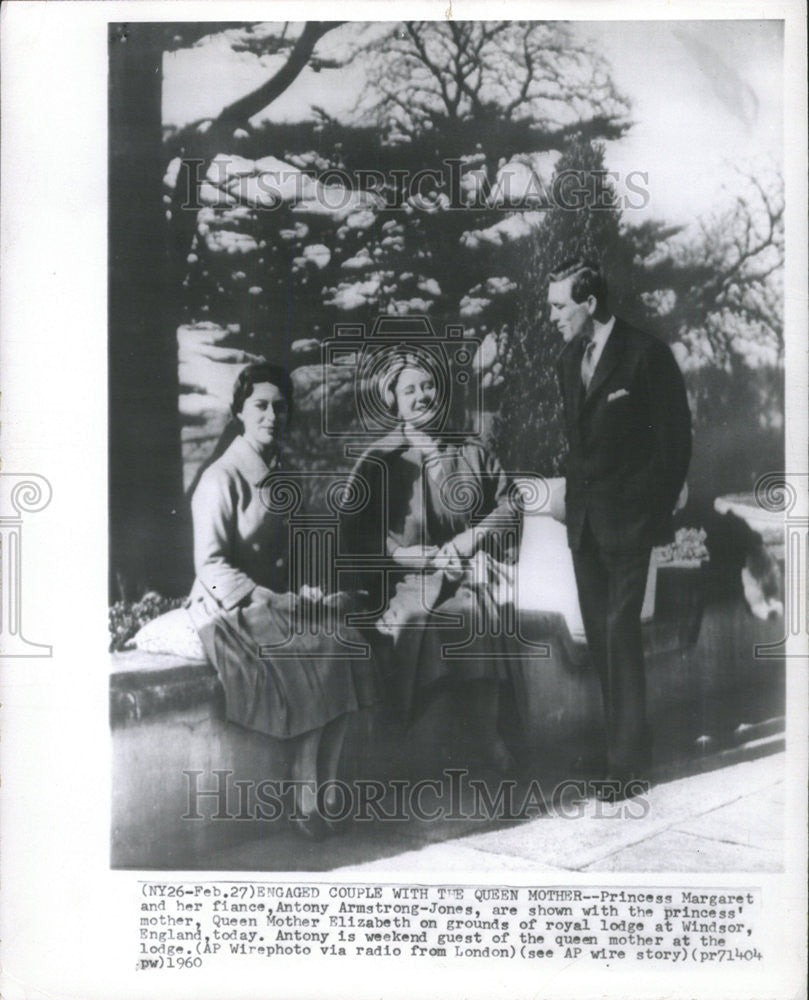 1960 Press Photo Princess Margaret Fiance Antony Armstrong Jones Queen Elizabeth - Historic Images