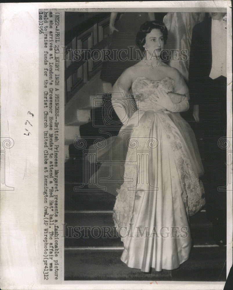 1956 Press Photo British Princess Margaret London&#39;s Groavenor House - Historic Images