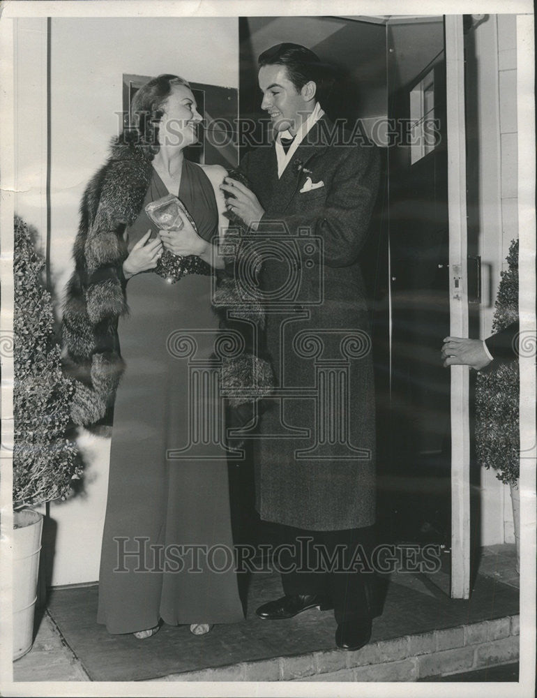 1937 Press Photo Beverly Hills Tennis Club Hollywood  Andra Leeds - Historic Images