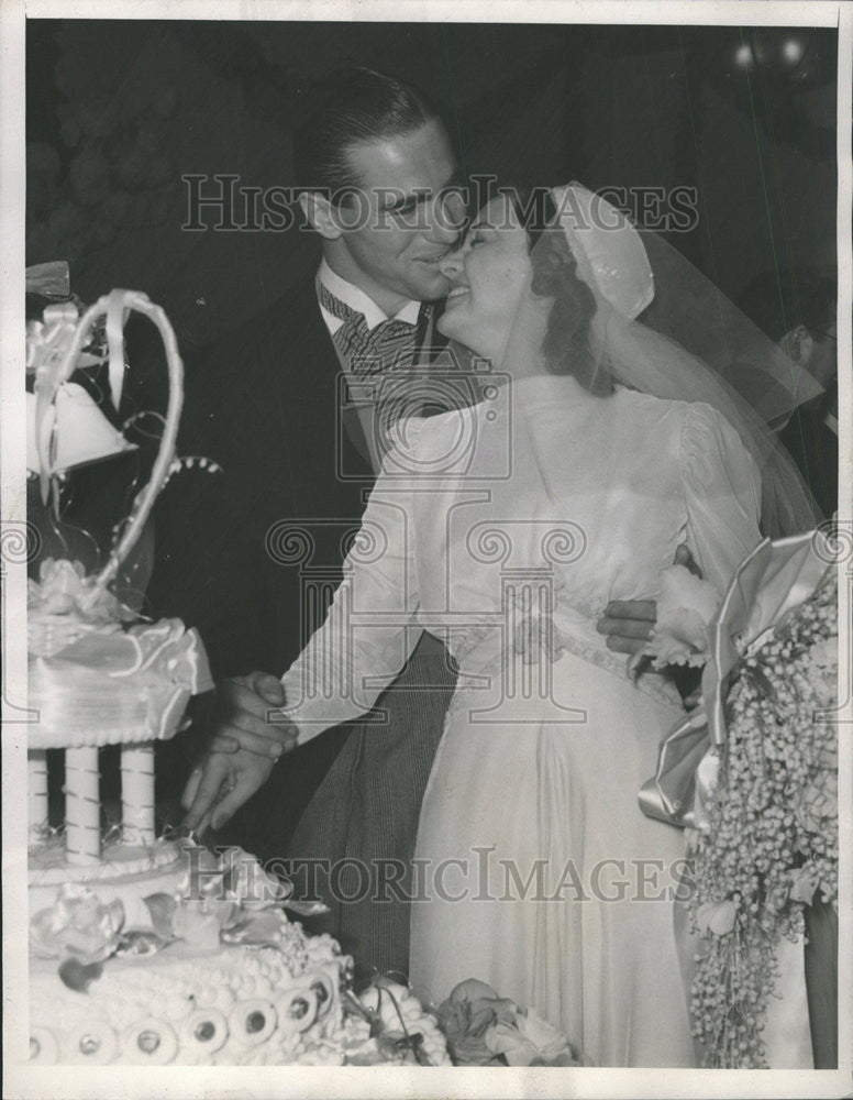 1939 Press Photo Actress Andrea Leeds, Socialite Robert Howard Wed - Historic Images