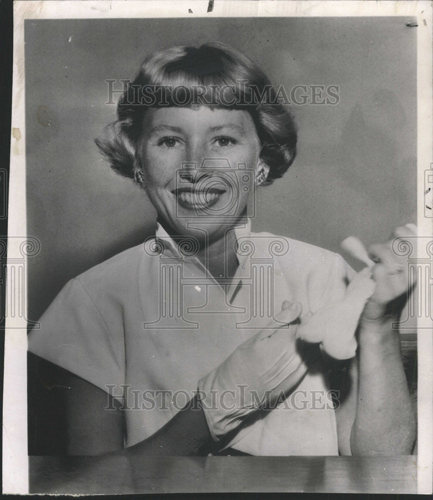 1950 Press Photo Actress Barbara Leeds testified in court for her divorce - Historic Images