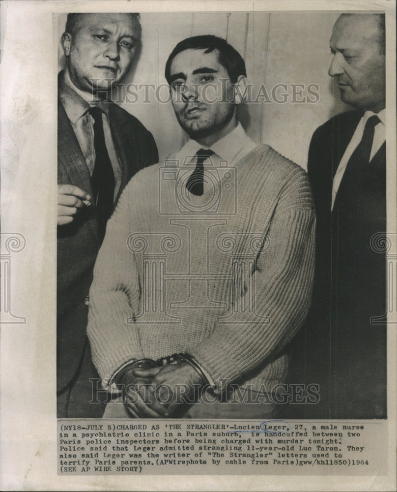 1964 Press Photo Luncien Leger a male nurse charged with murder - Historic Images