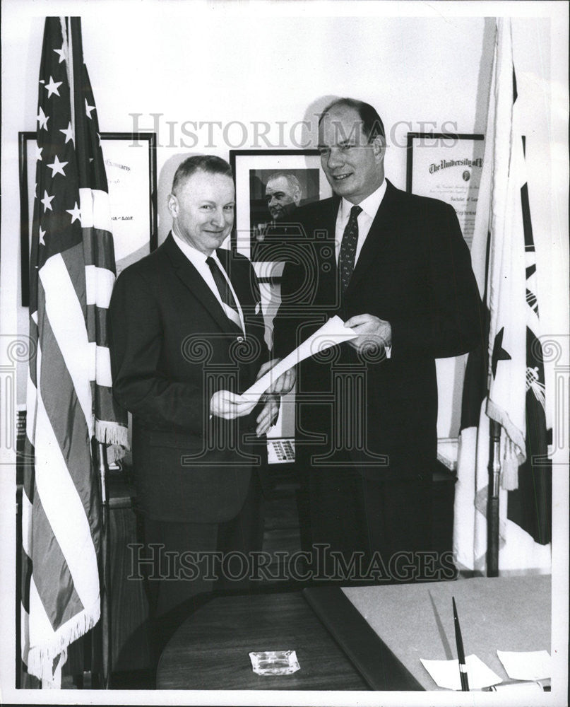 1967 Press Photo Alan S. Boyd &amp; John Loughnane - Historic Images