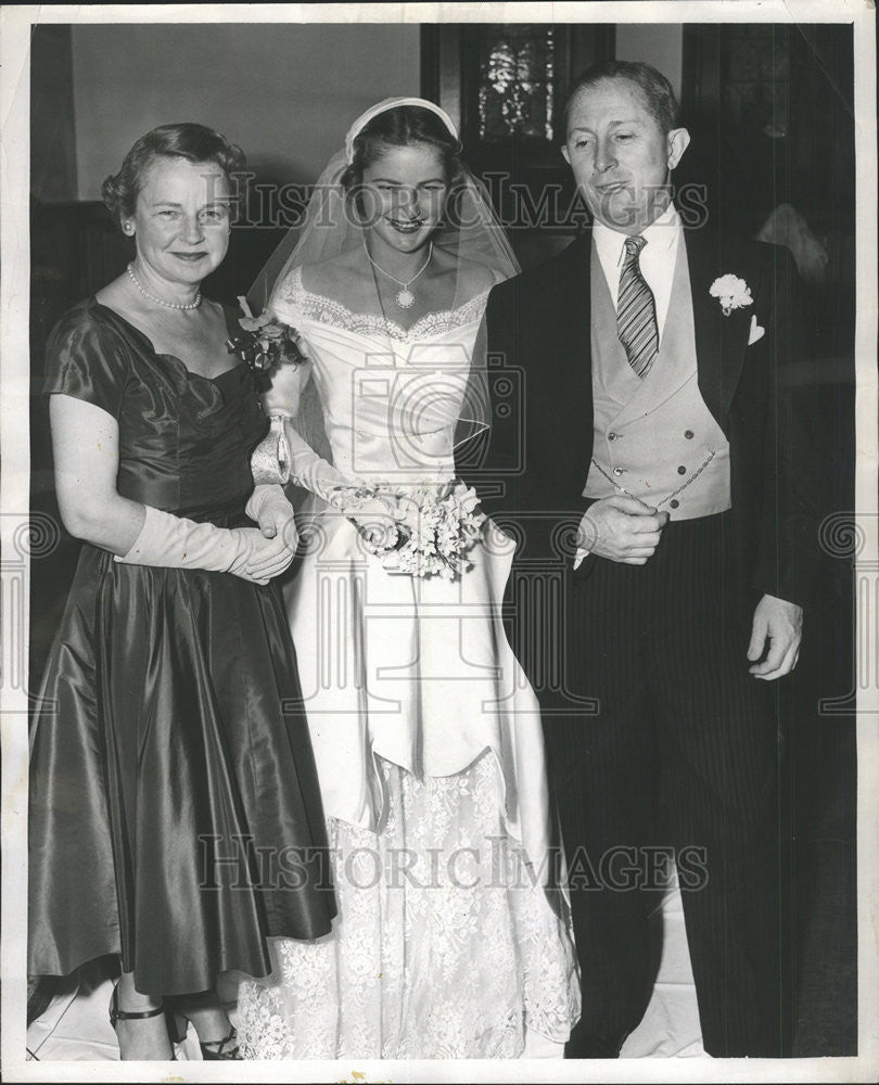 1953 Press Photo Christ Church Donald Louie Ann Donald - Historic Images