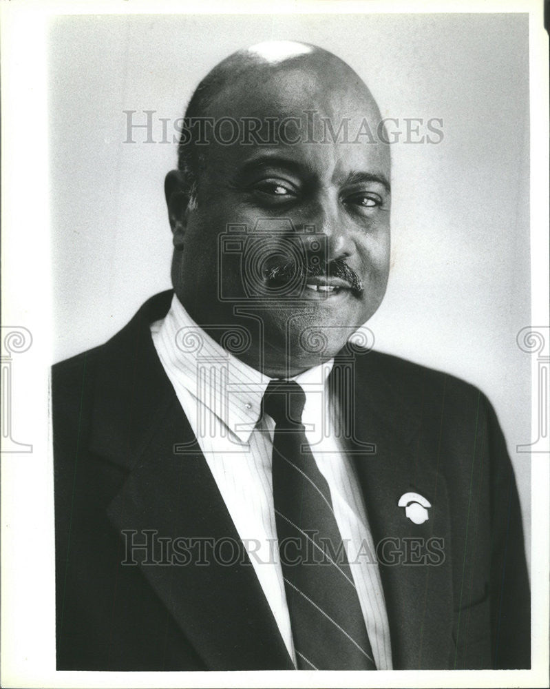 1986 Press Photo Mayor Washington Eugene Barnes Sewer Department Chief Jesse - Historic Images