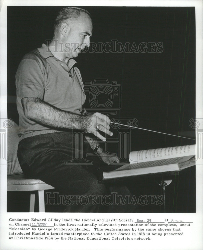 1964 Press Photo Edward Gilday, conductor - Historic Images