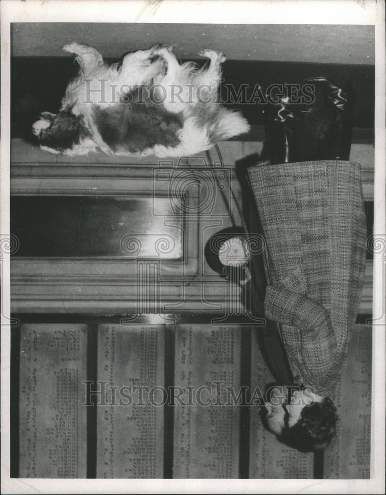 1967 Press Photo Princess Margret and King Charles with dog &quot;Rowley&quot; at train st - Historic Images