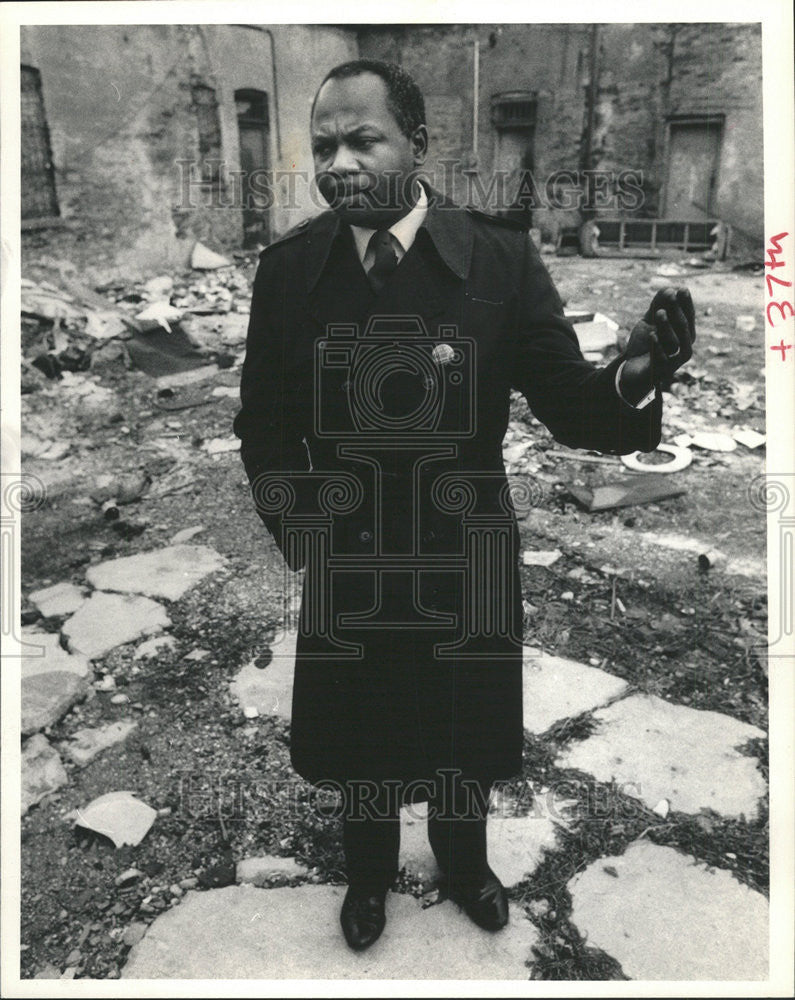 1986 Press Photo Percy Giles Chicago Illinois Alderman - Historic Images