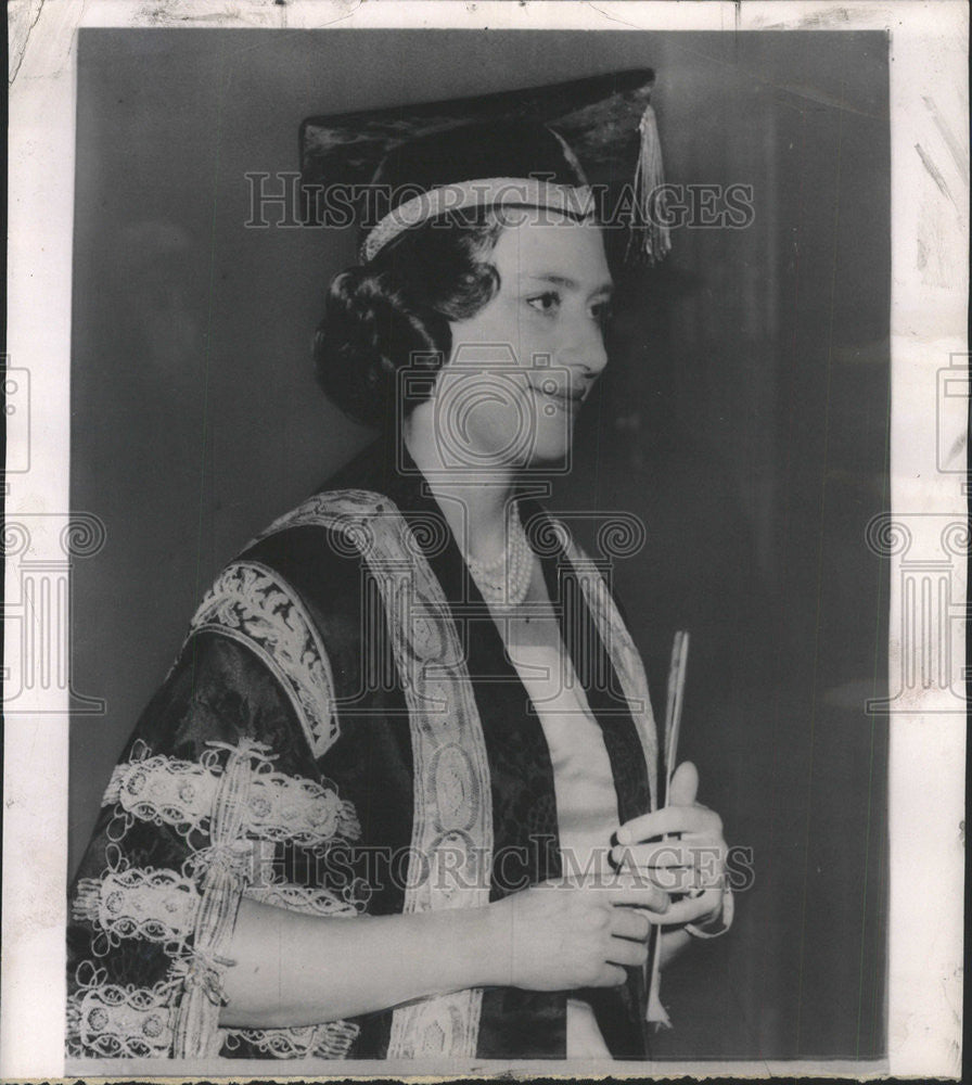 1962 Press Photo Princess Margaret cap gown Britain Keele University - Historic Images