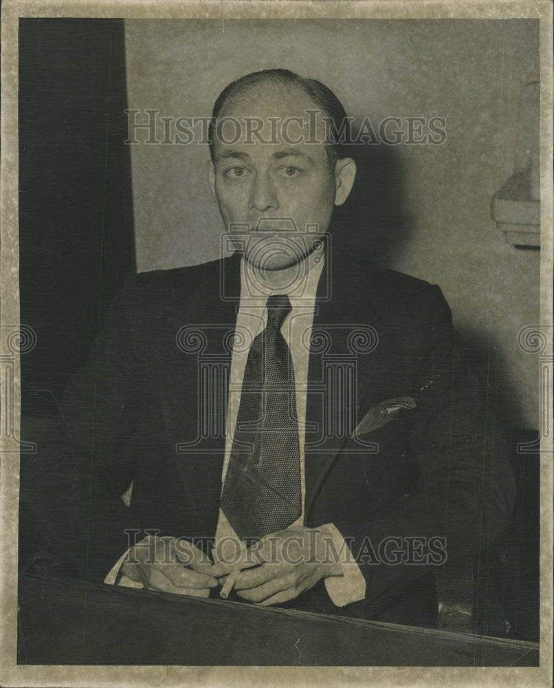 1949 Press Photo Criminal Court Lawyer Theodore Marcinkiewicz - Historic Images