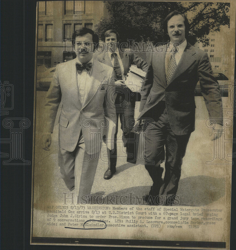 1973 Press Photo Special Watergate Prosecutor Executive Asst Peter Kleindler - Historic Images