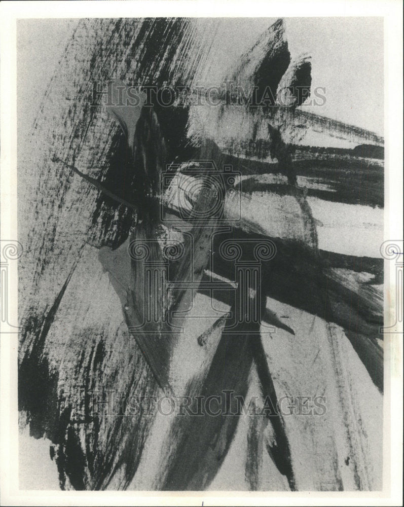 1986 Press Photo Paintings Abstract Impressionist artist Franz Kline - Historic Images