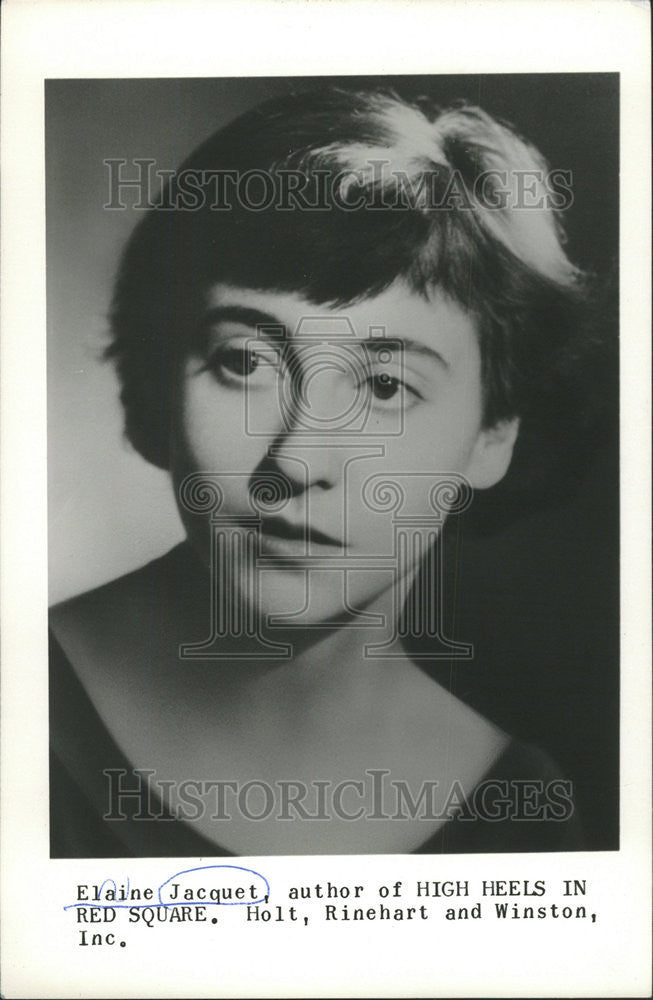 1964 Press Photo Author Elaine Jacquet Of High Heels - Historic Images