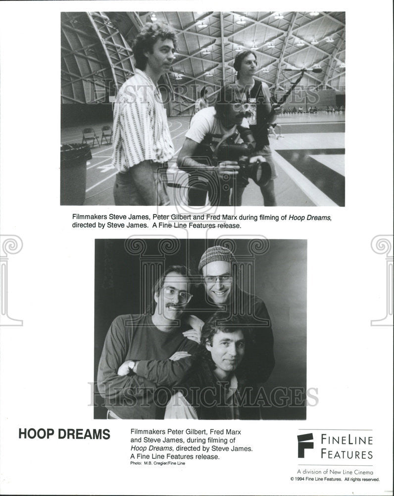 1995 Press Photo Steve James Peter Gilbert Peter Marx Hoop Dreams producer - Historic Images