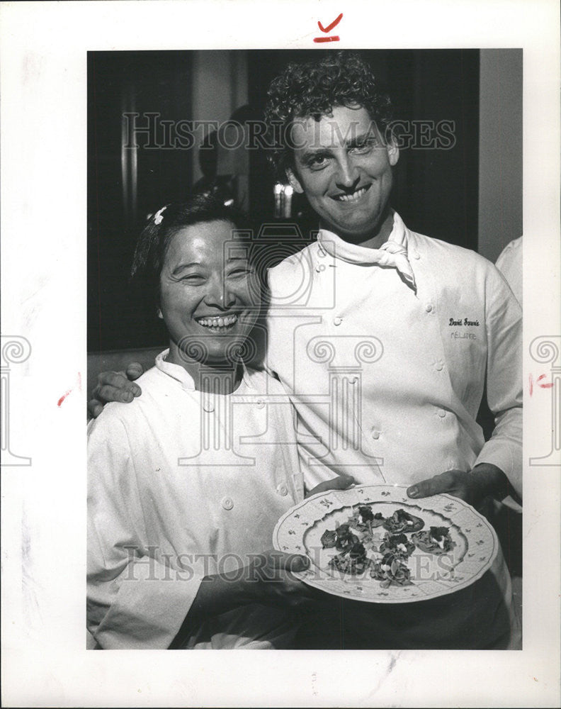 1991 Press Photo Restaurateurs Jackie Chen And David Jarvis - Historic Images