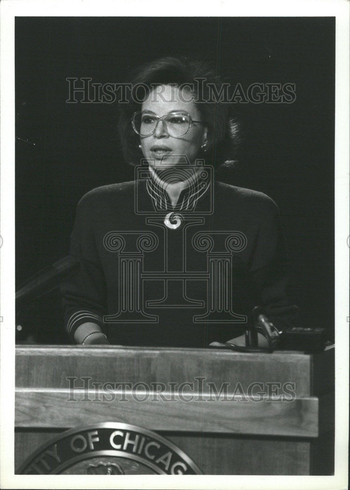 1991 Press Photo Chicago City Official Valerie Jarrett - Historic Images