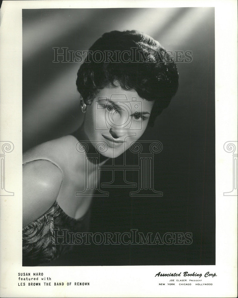 1959 Press Photo Singer Susan Maro With Les Brown The Band - Historic Images