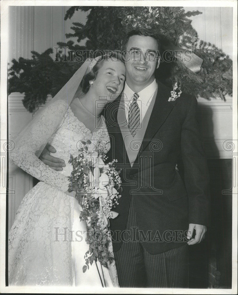 1956 Press Photo Deborah Wilkinson Ross Edgar Dalzell Jannotta Wedding ...