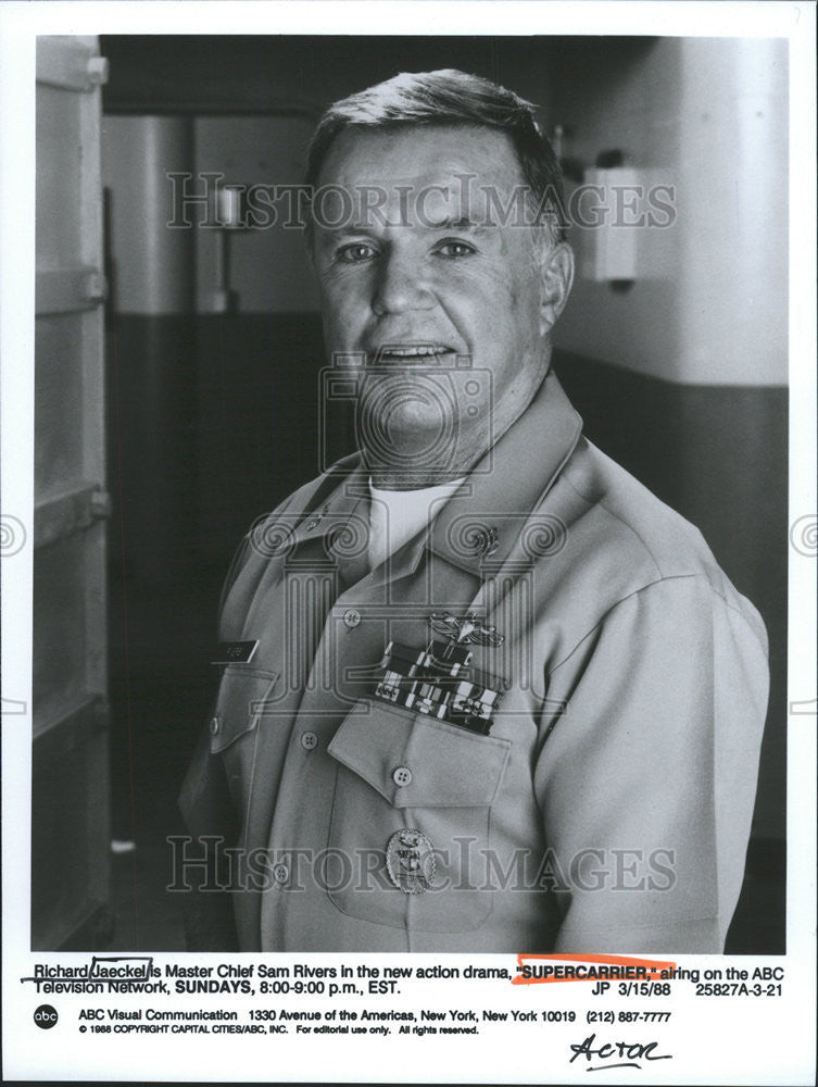 1968 Press Photo Richard Jaeckel Supercarrier Actor - Historic Images