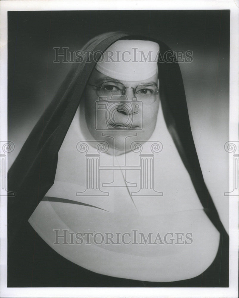 1963 Press Photo Mother Mary Huberta Sister Mercy Mother Provincial RSM - Historic Images