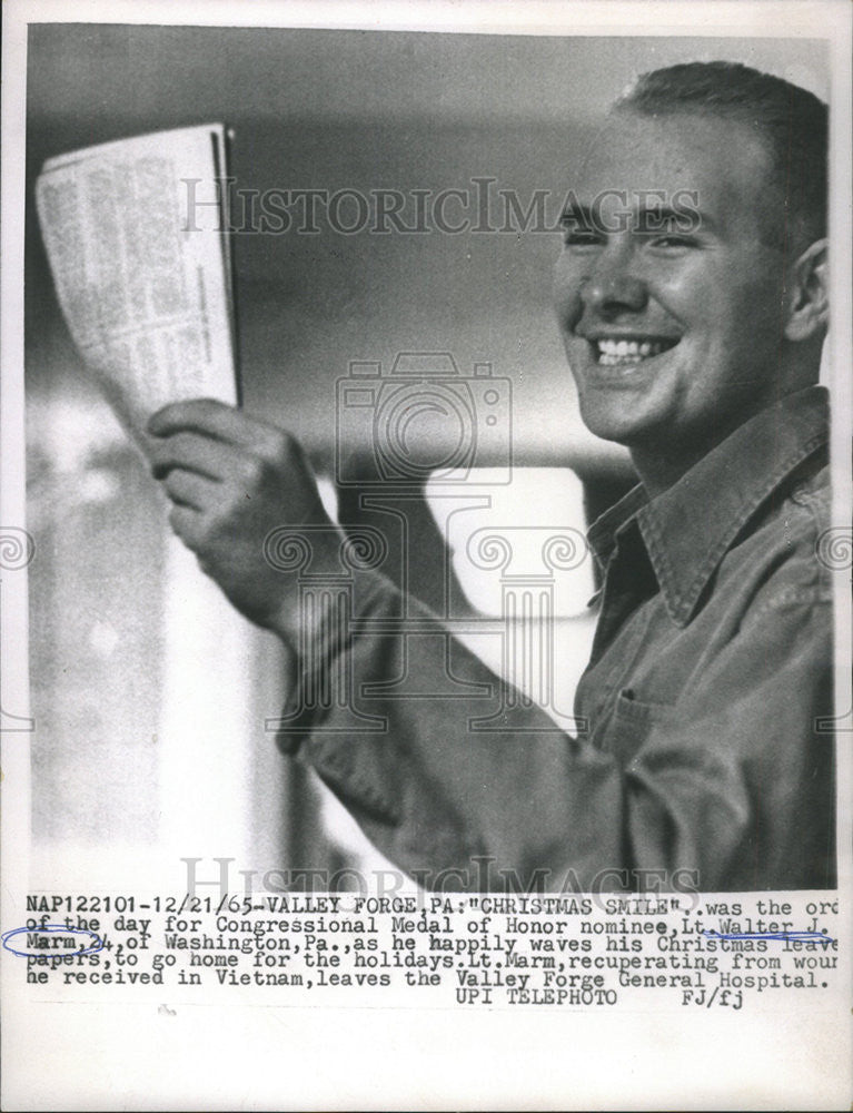 1965 Press Photo Lieutenant Walter J. Marm United States Army Officer - Historic Images