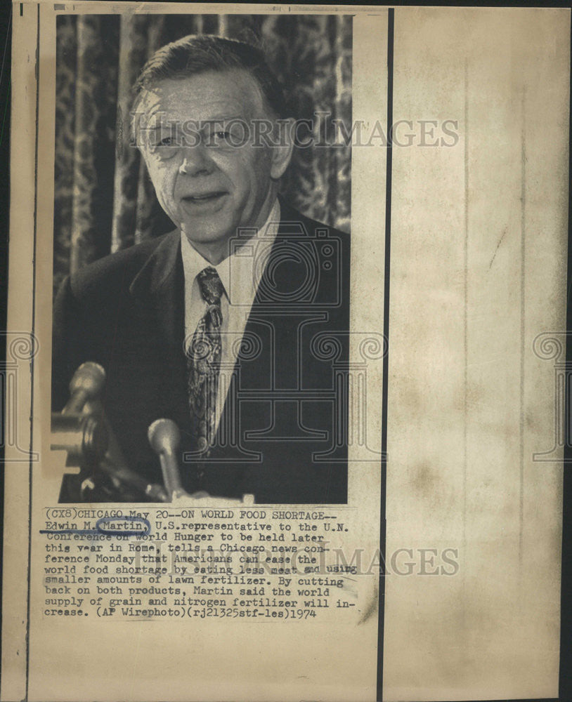 1974 Press Photo Edwin M Martin U S Representative - Historic Images