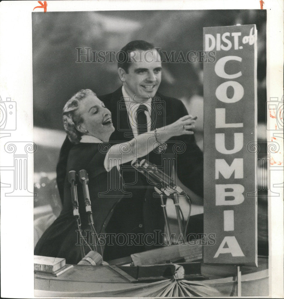 1956 Press Photo Katie Louchheim director women Democratic party Frank Clement - Historic Images