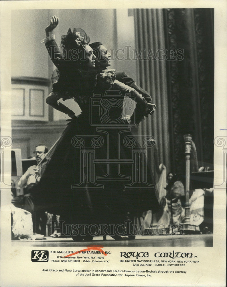 1973 Press Photo Nana Lorca Jose Greco Dance Companies Opera House - Historic Images