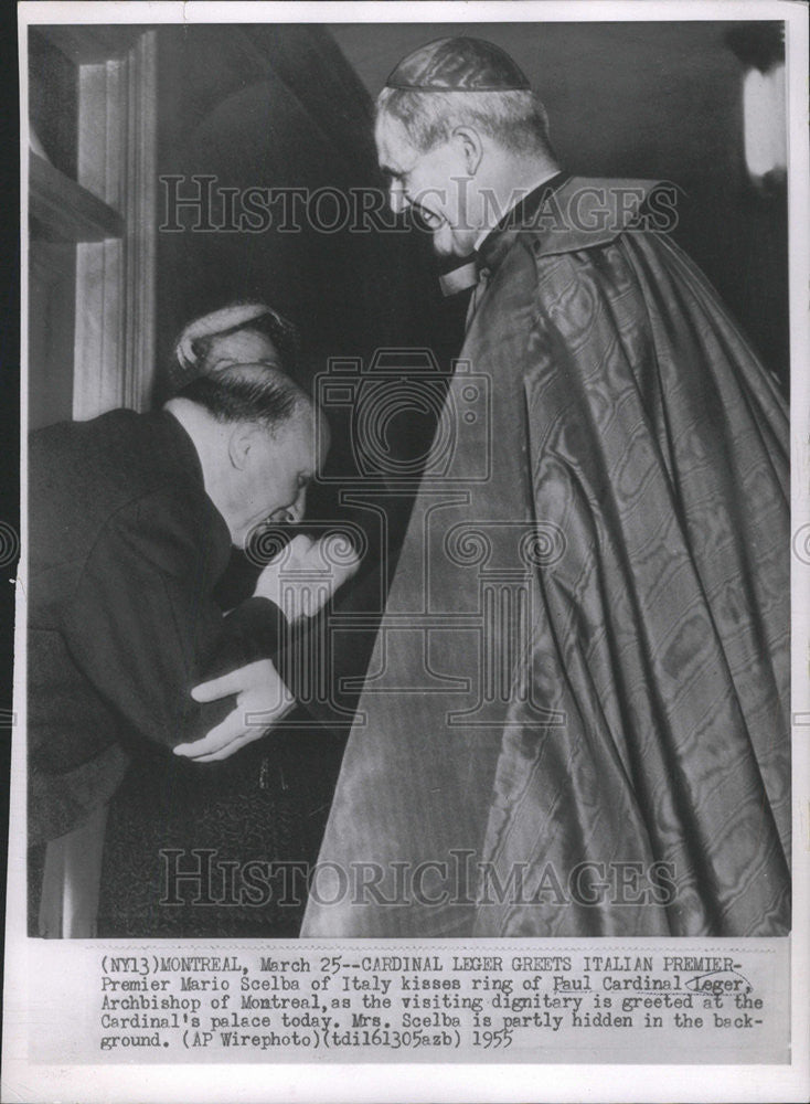 1955 Press Photo Paul Cardinal Legar Archbishop Montreal - Historic Images