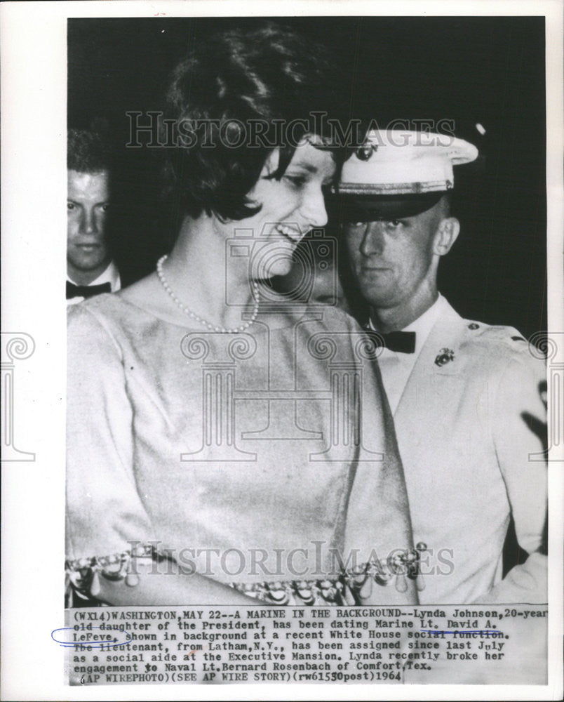 1964 Press Photo Lt. David A. LeFeve United States Marine Corps Officer - Historic Images