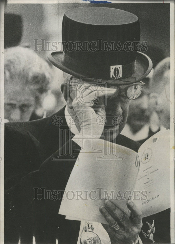 1966 Press Photo King Gustaf Adolf Sweden Royalty - Historic Images