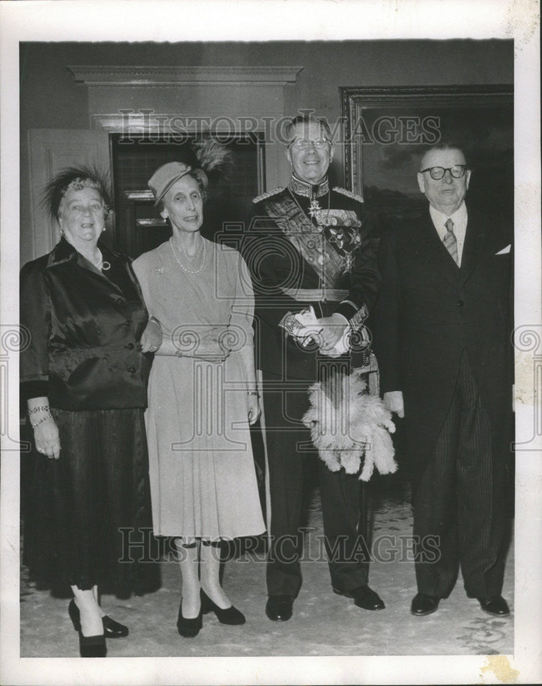 1952 Press Photo Juho Kusti Paasikivi King Gustav Adolf VI Queen Louise Finland - Historic Images
