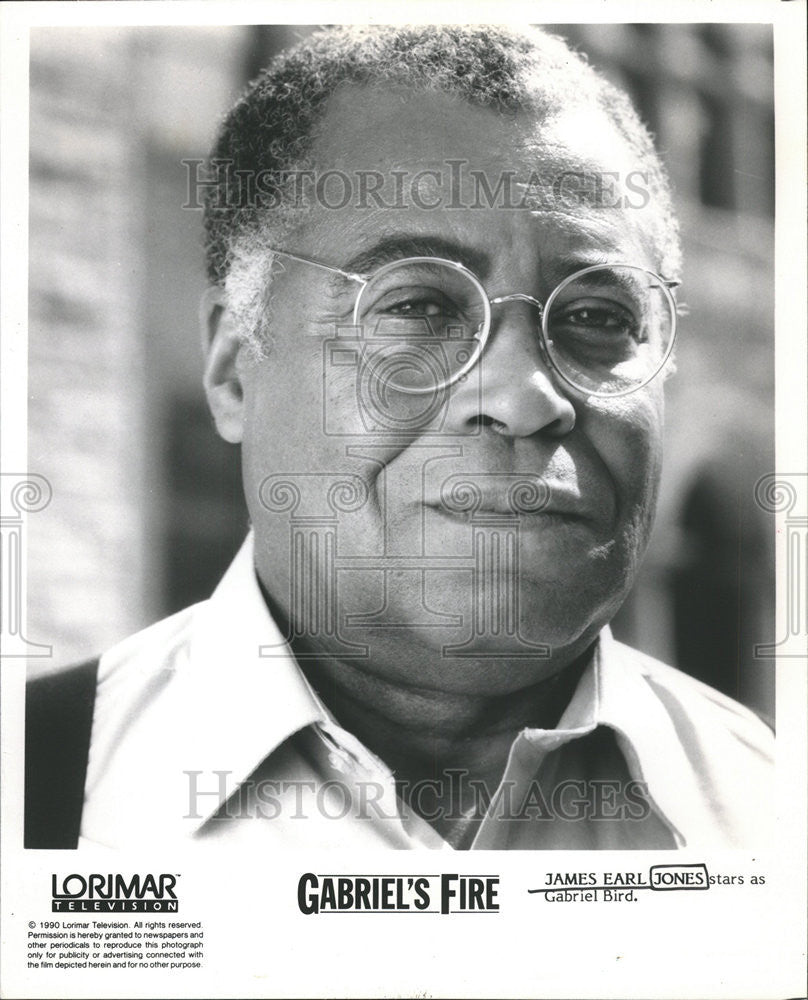 1990 Press Photo James Earl Jones Gabriel&#39;s Fire Actor - Historic Images